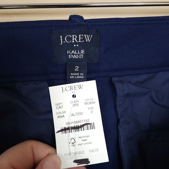 J. Crew Kallie straight-leg pant in navy Size 2 - Picture 9 of 11